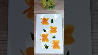 Beautiful Orange Butterfly Carving Ideas l Fruit art #fruitcuttingskills #art #butterflycutting