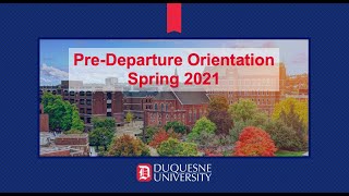 Pre-Arrival Orientation Webinar