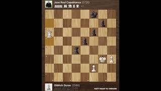 Oldrich Duras vs Capablanca • Rice CC Masters New York - USA, 1913