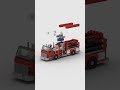 LEGO Pumper Fire Engine 🚒 Satisfying Building Animation #shorts #firefighter  #legomoc