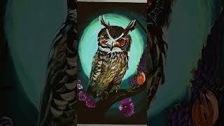 Cool owl painting #owl #painting