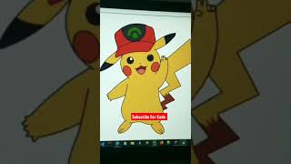 Make Pikachu Using Python| Subscribe For Code 🔥| #shorts #pythonprojects #pythonforbeginners #like