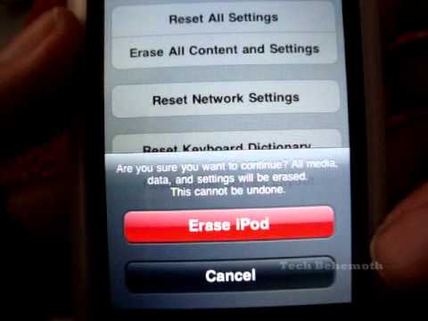 How to erase everything on an iPod Touch How to erase everything on an iPod Touch