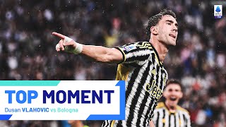 A wonderfully placed header by Dusan Vlahovic | Top Moment | Juventus-Bologna | Serie A 2023/24