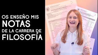 Os enseño mis calificaciones de la carrera de filosofía - Dra. Ana Minecan