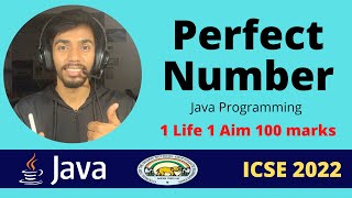 Perfect number program in java class 10 Computer Applications ICSE Prateik Sharma by Java