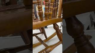 Savers vintage Carved wood rocking chair