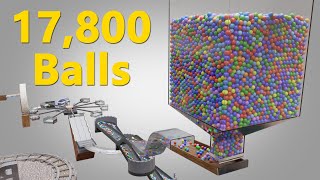 17,800 Colorful Balls Marble Run Loop animation V12