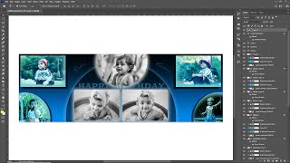 Birthday album design in photoshop tutorial for #Beginers