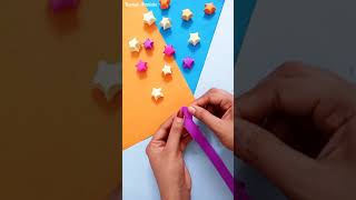 how to make 3D star | paper star | lucky star making | DIY ideas | paper crafts | paper star making