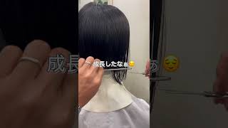 【驚愕】暑いからってバッサリいってみた✂︎ #カット動画 #ミニボブ #ボブ