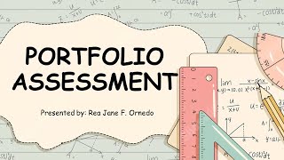 LESSON 6-PORTFOLIO ASSESSMENT