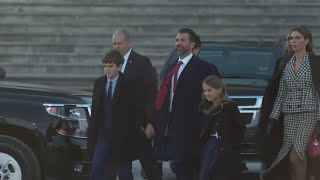 Donald Trump Jr. and Ivanka Trump leave the U.S. Capitol with their families