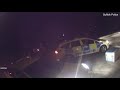 Body-cam footage shows thieves SMASHING into police car