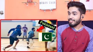 Pakistani Guy in Shalwar Kameez Dominates in Basketball