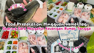 FOODPREP MINGGUAN HEMAT LAGI | SHARING CARA KU MENGATUR KEUANGAN RUMAH TANGGA 🤑 #dailyvlog #vlogirt