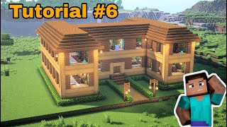 MINECRAFT HOUSE : HOW TO MAKE WOODEN MANSION TUTORIAL | #6 | IN HINDI !