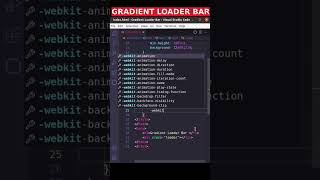 Gradient Loader Bar | HTML and CSS