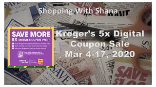 Kroger 5x Digital Coupon Sale Match-Ups | March 4-17