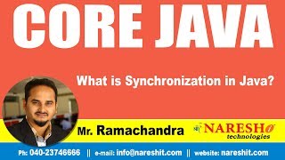 What is Synchronization in Java? | Core Java Tutorial | by Mr.Ramachandra