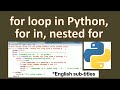 Python For Loop-Python Loop-Python Loops Lesson-Python Looping Code-Python Loops English-Python-Loop