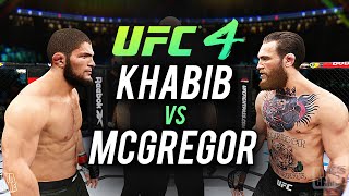 EA Sports UFC 4 - KHABIB NURMAGOMEDOV VS CONOR McGREGOR CPU vs CPU (RAW GAMEPLAY)