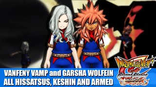 Vanfeny Vamp and Garsha Wolfein - All Hissatsus, Keshin and Armed | Inazuma eleven GO2: Chrono Stone