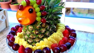 Pineapple Garnish Skill | Pineapple Food Art | Party Garnishing and Make A Wonderful  Fruit Center