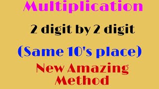 Multiplication of any 2 digit by 2 digit with same 10's place by drawing lines.