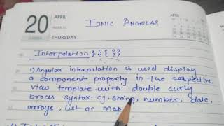 Ionic interview questions!angular!Interpolation