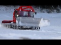 rc snow groomer in snow strom kässbohrer modell pistenbully im schneesturm