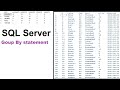 How to use SQL Group By Statement with aggregate functions(Count, Max, Min, Sum, Avg) in SQL server