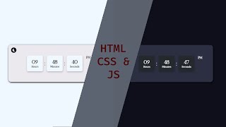 Digital Clock Tutorial | HTML CSS JS | Dark Mode