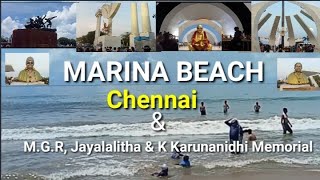 മറീന ബീച്ചിൽ ഒരു ദിവസം|Marina Beach Chennai| Longest Beach in India|M.G.R, Jayalalitha \u0026 Karunanidhi