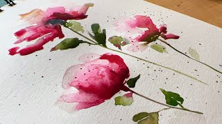 Beautiful flower watercolours