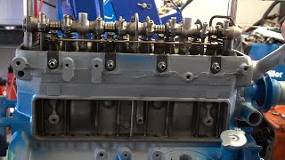 Installing valve train and adjusting valves Ford 4000 172 ci engine, PLUS finished painted engine