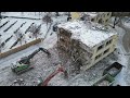 dji mini 3 pro first flights demolition of the sorrila school let s say hello to old drone