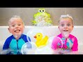 BATH SONG + More Nursery Rhymes & Kids Songs | Gaby and Alex