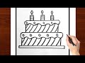 Cake Drawing for kids | Birthday Cake drawing for kids | Kids Video | Kids Drawing | Cake Drawing |