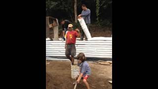 Building Earthbag wall, part 1