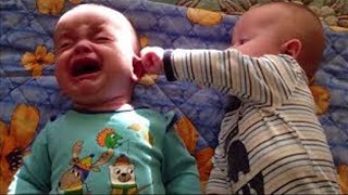 Funny twin Baby fighting and crying Together | funny kids | Funny Baby Video | Babies Awesome