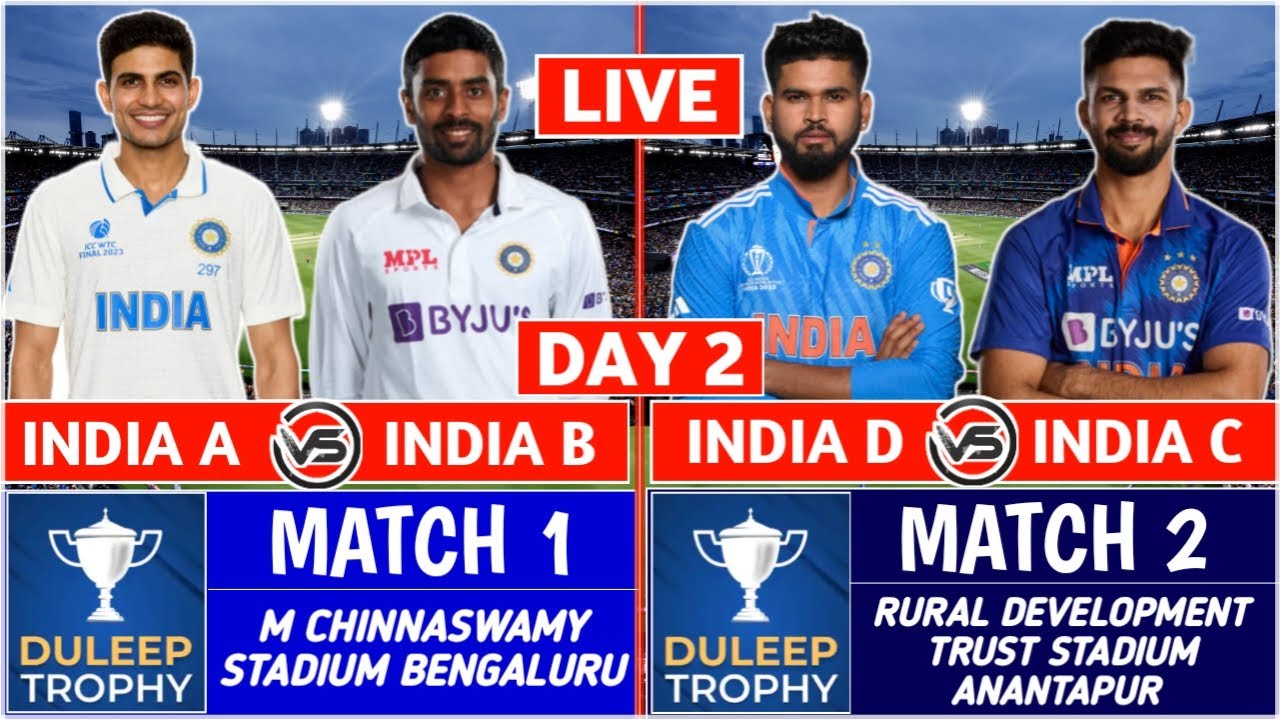 Duleep Trophy 2024 Day 2 Live: India A Vs India B Live | India C Vs ...