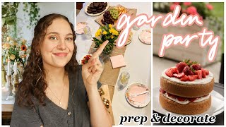 garden party prep & decorate with me 🌷 | decorating & recipe ideas | party plan with me | Brooke Ava