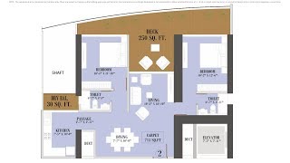 Ruparel Jewel, Floor Plan, Parel Mumbai, Star Deck, 2 BHK Plan