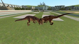 Garry's Mod VJ Base Turok Snpcs  Scarface T rex vs  Giganotosaurus vs  player