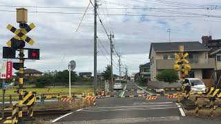 名鉄尾西線の踏切（二子ー苅安賀）愛知県