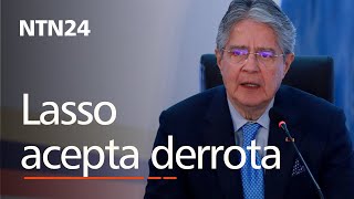 "Acepto que la mayoría no esté de acuerdo que esos temas": Presidente Guillermo Lasso acepta derrota