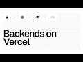 Deploying a backend on Vercel (APIs and Functions)