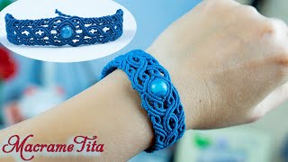 Macrame tutorial | DIY How to make a macrame bracelet with stone