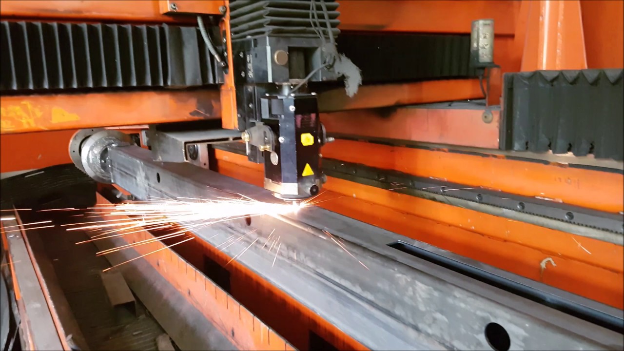 Laser Tube Cutting 150x100x4 -6m Length - YouTube